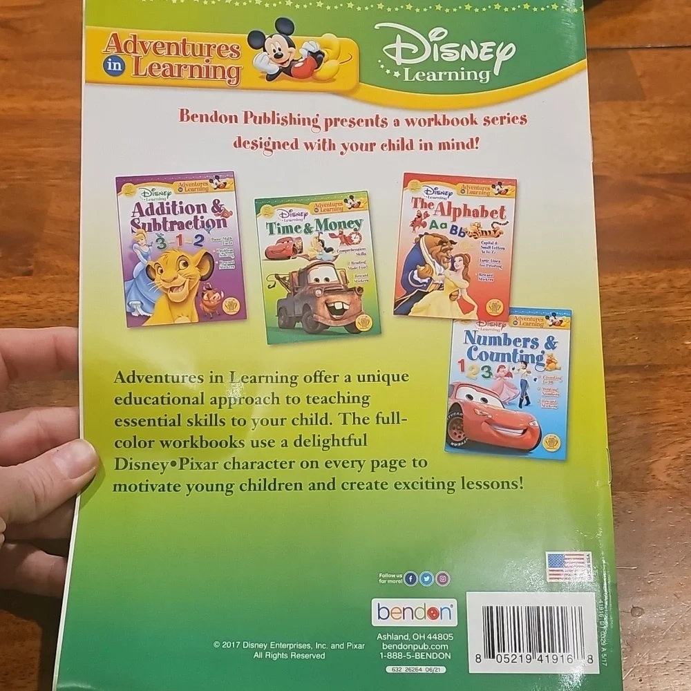 Disney Learning Time & Money Activity Book. Nwots, never used